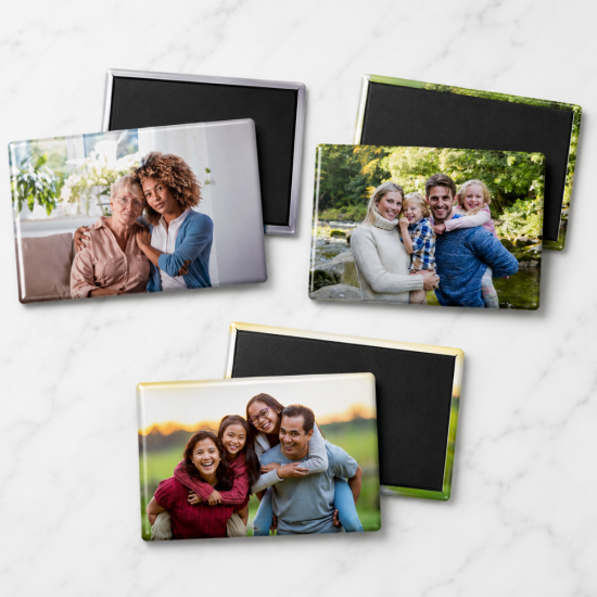 Custom Fridge Magnet Foto Keluarga | Magnet Kulkas Foto Custom Premium | Kado Keluarga Unik Personal Souvenir Foto 2x3 Inch
